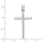 Sterling Silver Rhodium-Plated Latin Cross Pendant