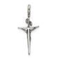 Sterling Silver Antiqued Inri Crucifix Pendant