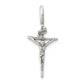 Sterling Silver Antiqued Inri Crucifix Pendant