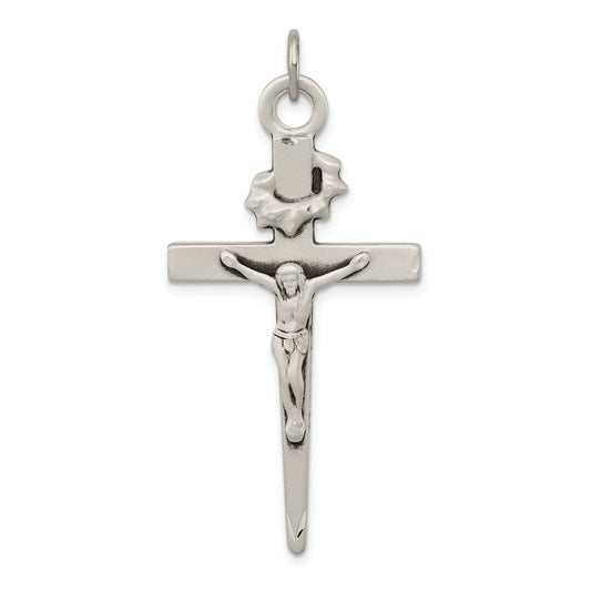 Sterling Silver Antiqued Crucifix Pendant