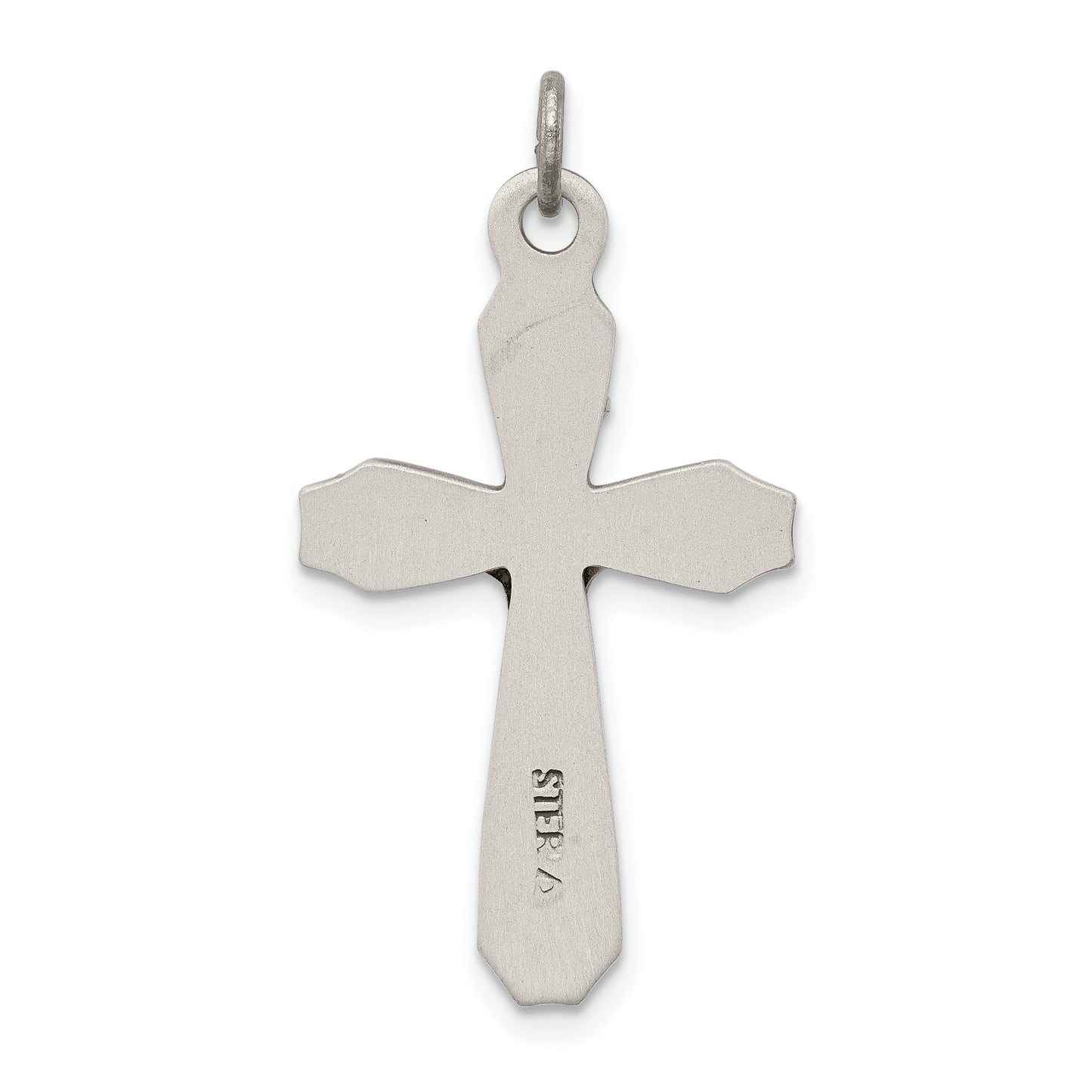 Sterling Silver Antiqued Inri Crucifix Pendant