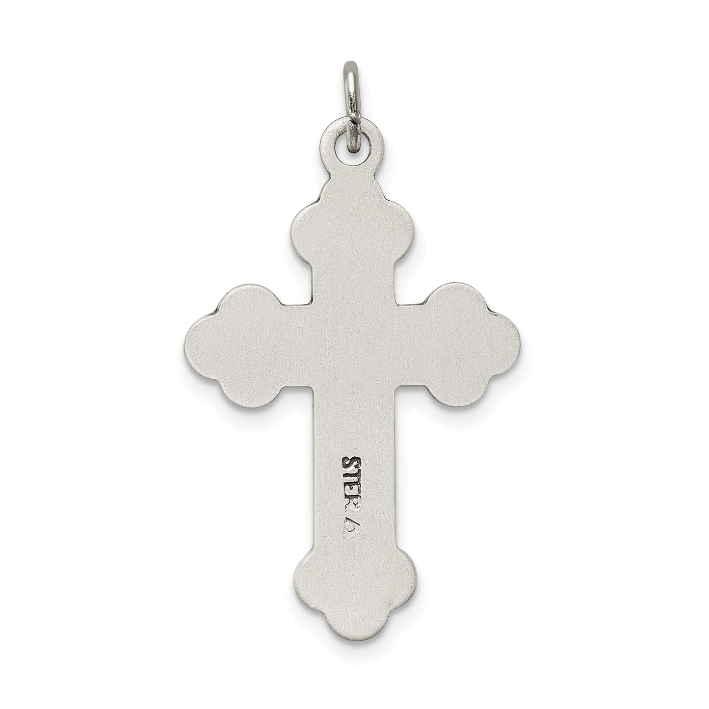 Sterling Silver Antiqued Inri Crucifix Pendant