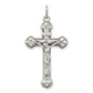 Sterling Silver Antiqued Inri Crucifix Pendant