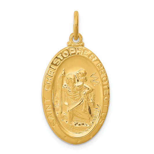 Sterling Silver 24K Gold-Plated Saint Christopher Medal