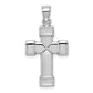 Sterling Silver Rhodium-Plated Hollow Reversible Cross Pendant