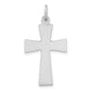 Sterling Silver Antiqued Textured Cross Pendant