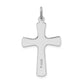 Sterling Silver Rhodium-Plated Enamel Cross Pendant