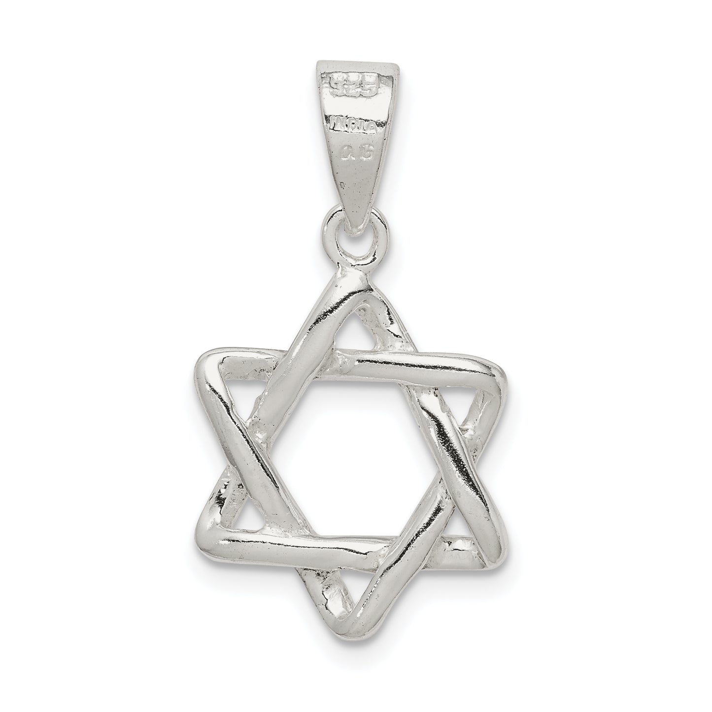 Sterling Silver 3-D Star Of David Pendant