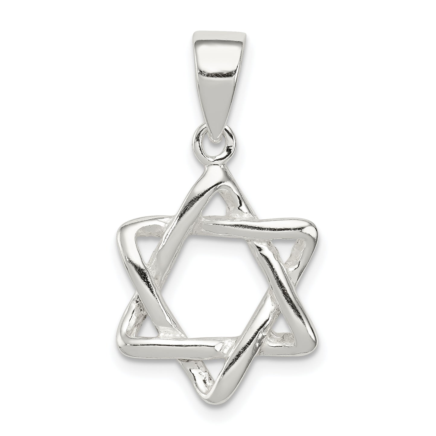 Sterling Silver 3-D Star Of David Pendant