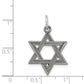 Sterling Silver Antiqued Star Of David Pendant