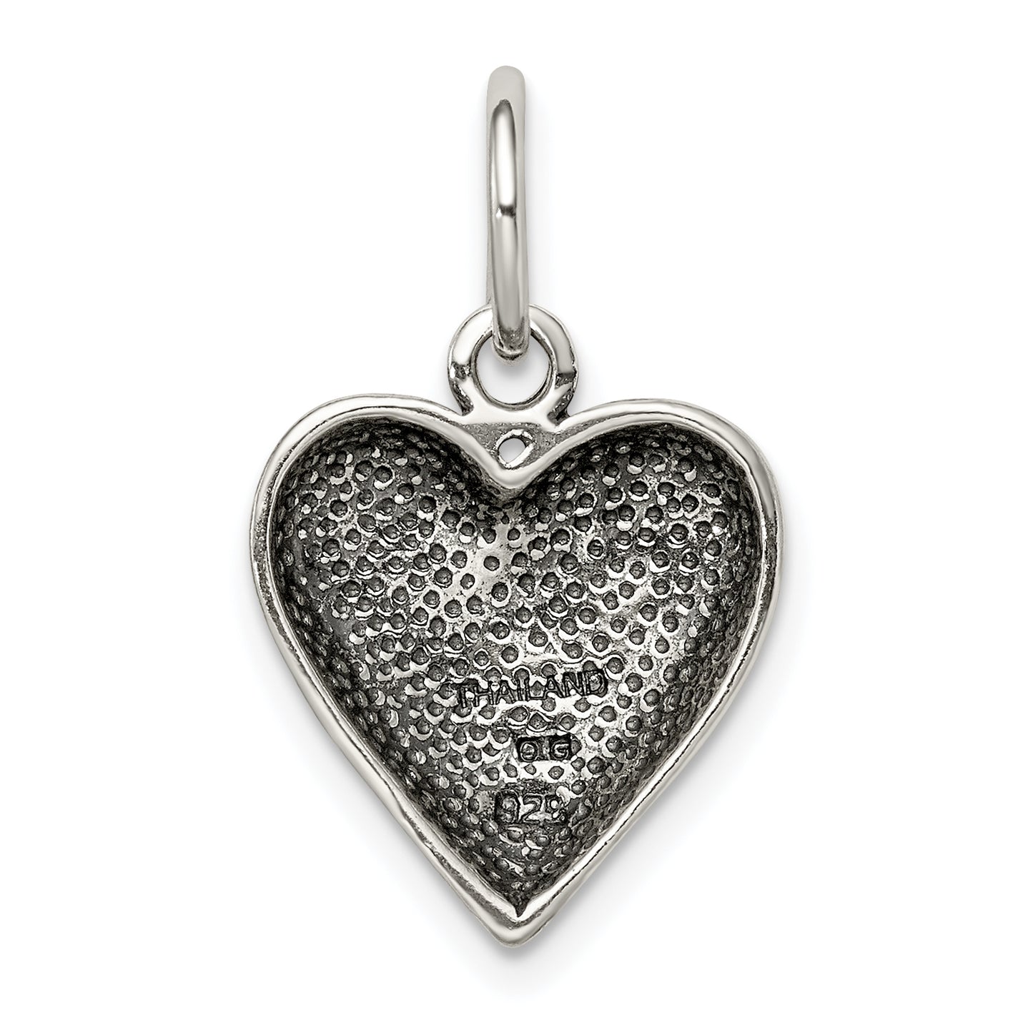 Sterling Silver Antiqued Hope Pendant