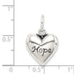 Sterling Silver Antiqued Hope Pendant