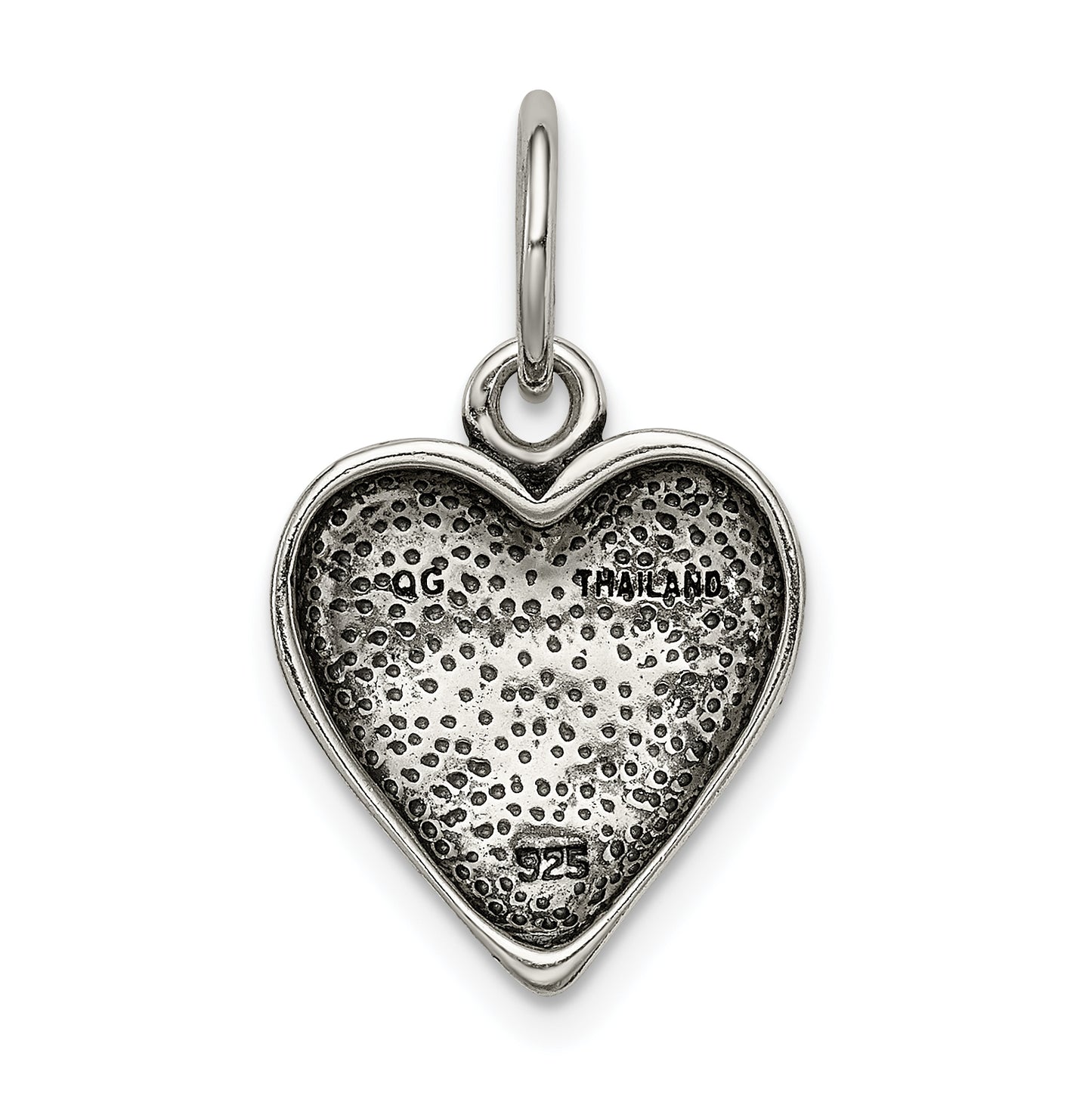 Sterling Silver Antiqued Dream Heart Pendant