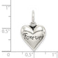 Sterling Silver Antiqued Forever Heart Pendant