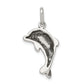 Sterling Silver Antiqued Dolphin Pendant