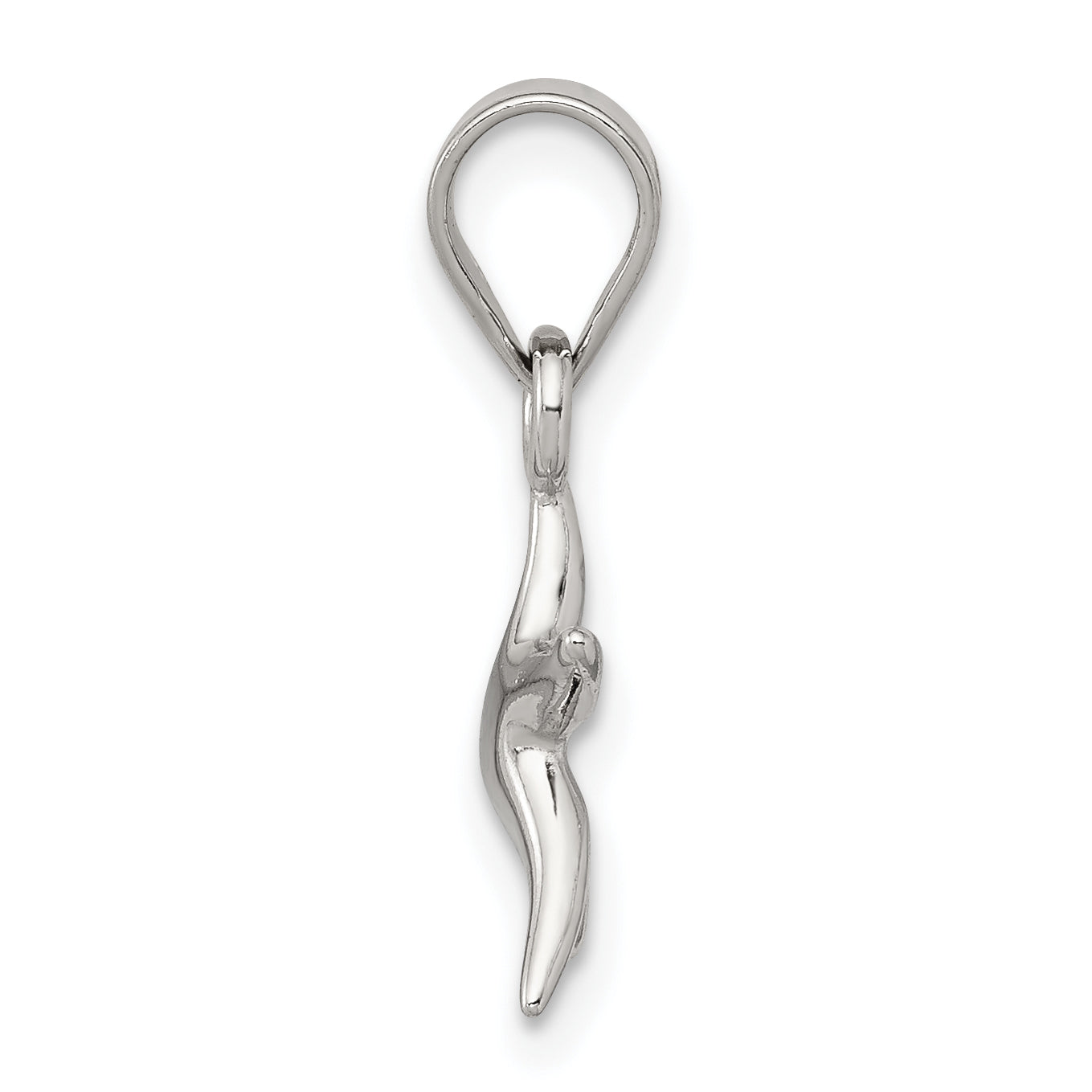 Sterling Silver Rhodium-Platedstarfish Pendant