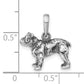 Sterling Silver 3-D Antiqued Dog Pendant