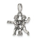 Sterling Silver Antiqued Gemini Zodiac Pendant