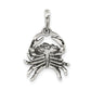 Sterling Silver Antiqued Cancer Zodiac Pendant