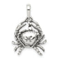 Sterling Silver Antiqued Cancer Zodiac Pendant