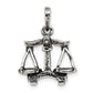 Sterling Silver Antiqued Libra Zodiac Pendant