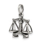 Sterling Silver Antiqued Libra Zodiac Pendant