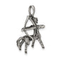 Sterling Silver Antiqued Sagittarius Zodiac Pendant