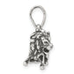 Sterling Silver Antiqued Leo Zodiac Pendant