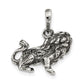 Sterling Silver Antiqued Leo Zodiac Pendant