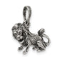 Sterling Silver Antiqued Leo Zodiac Pendant