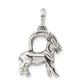 Sterling Silver Antiqued Capricorn Zodiac Pendant