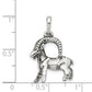 Sterling Silver Antiqued Capricorn Zodiac Pendant