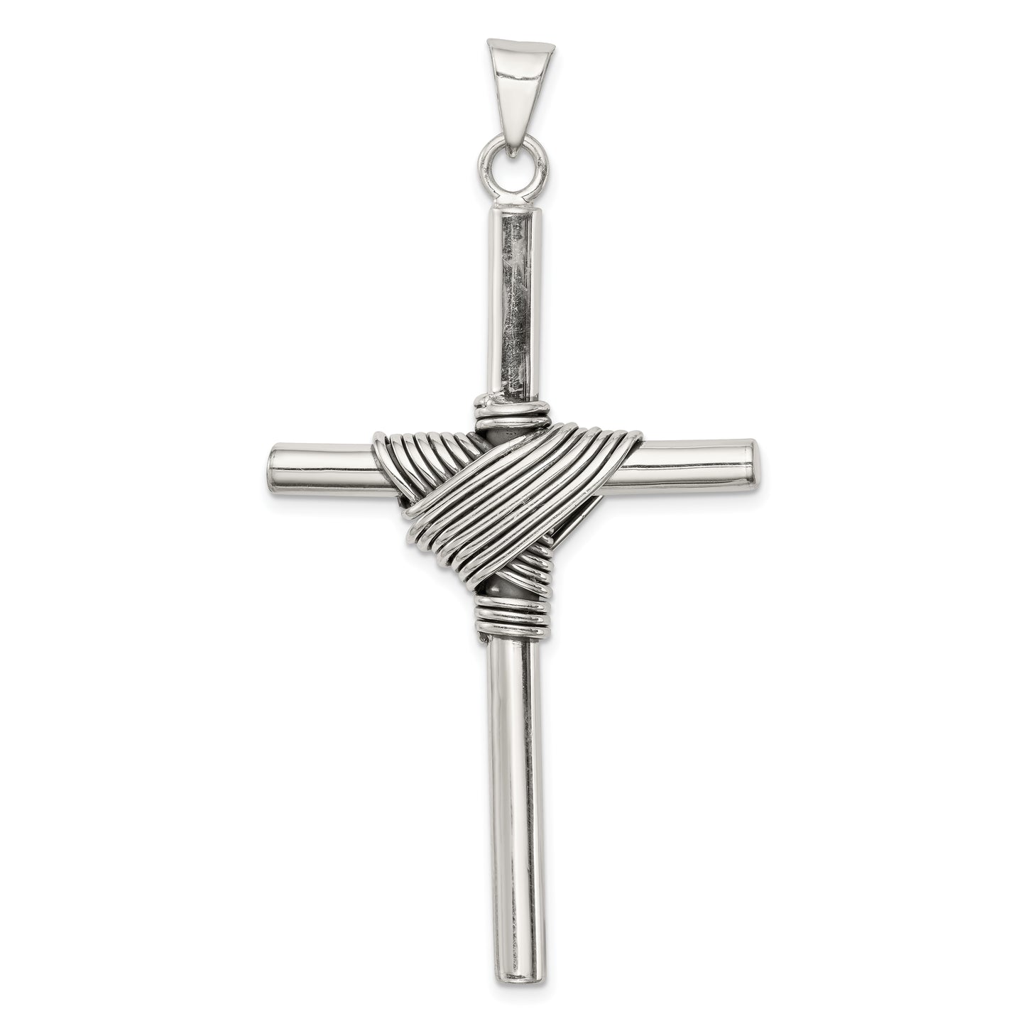 Sterling Silver Antiqued Cross Pendant