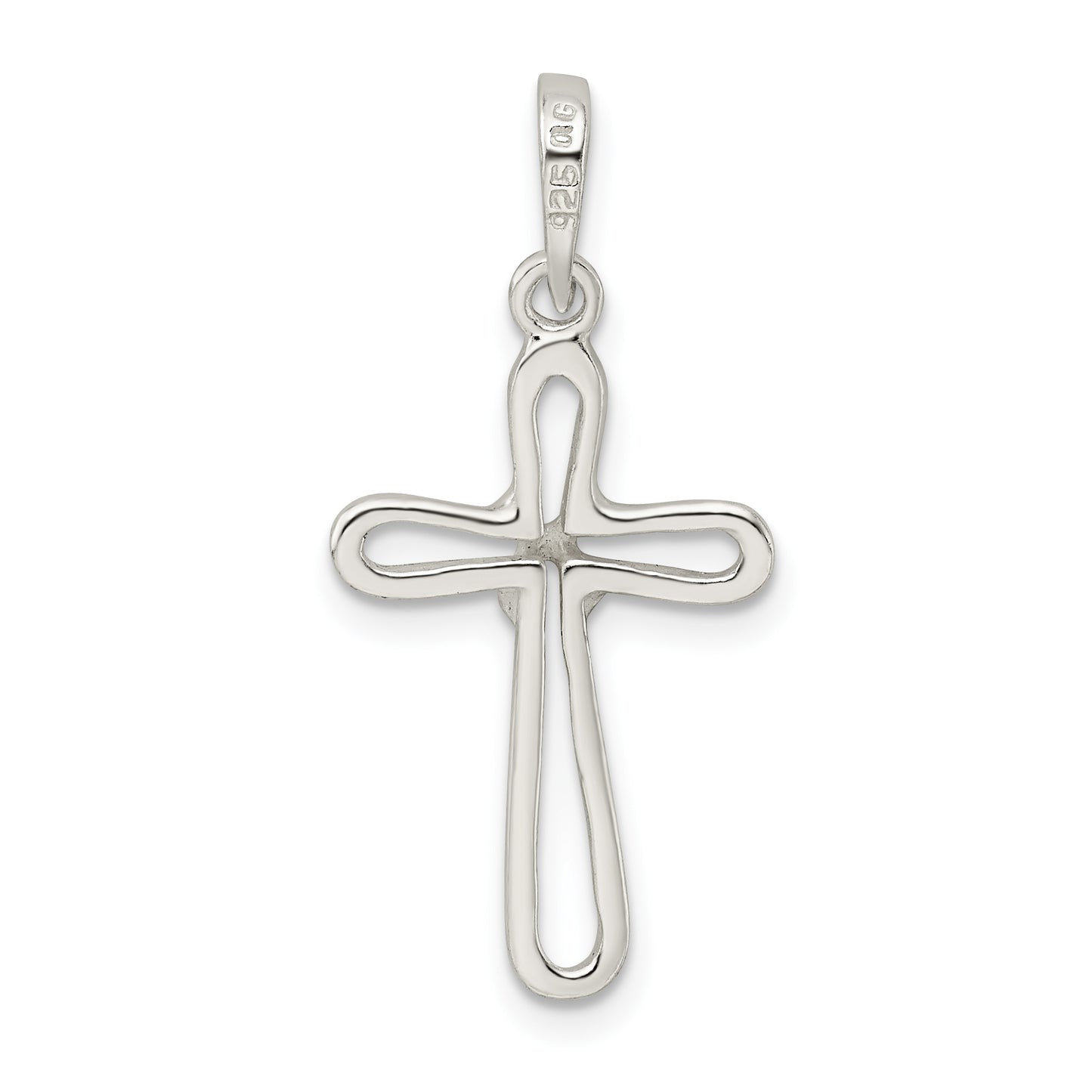 Sterling Silver Polished Cross Pendant