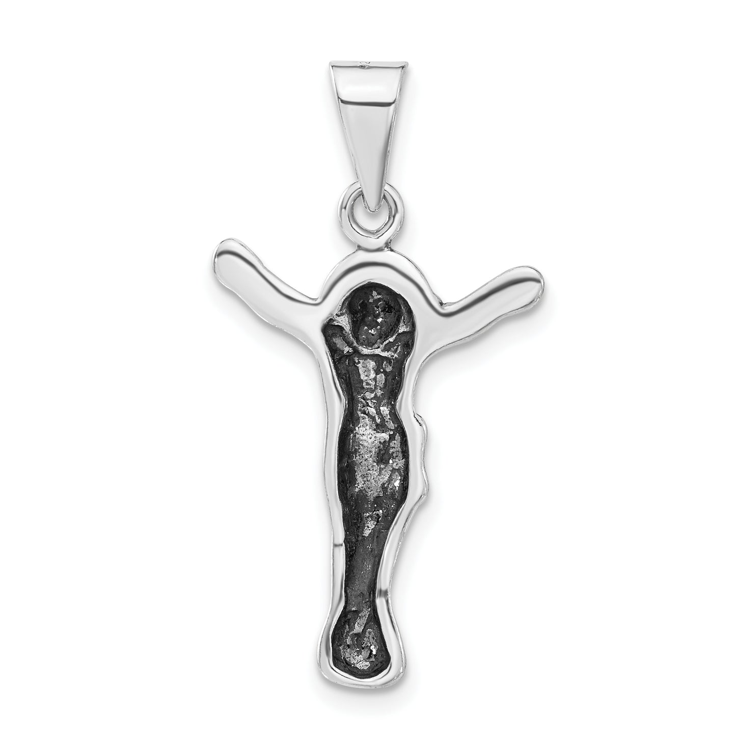 Sterling Silver Polished & Antiqued Corpus (Crucified Christ) Pendant