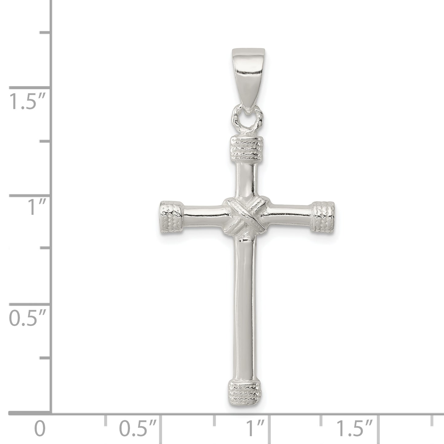 Sterling Silver Polished Cross Pendant