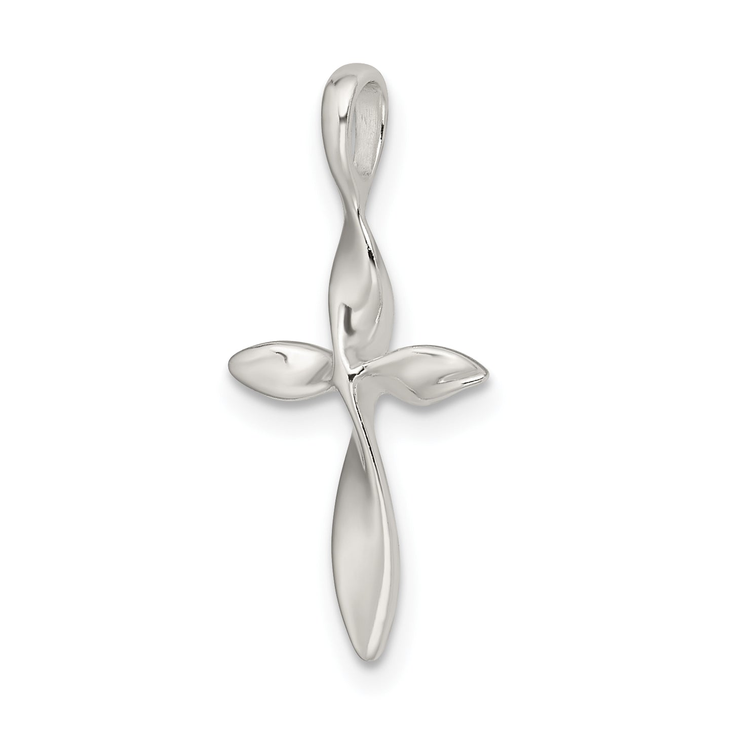 Sterling Silver Twisted Cross Pendant