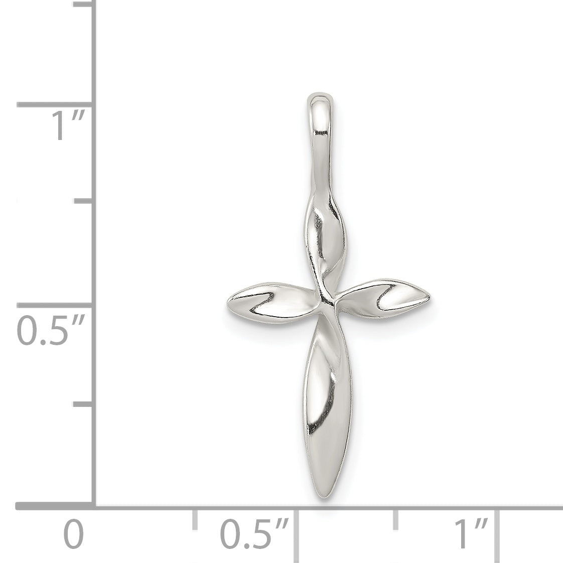 Sterling Silver Twisted Cross Pendant