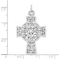 Sterling Silver Polished & Antiqued Cross Pendant