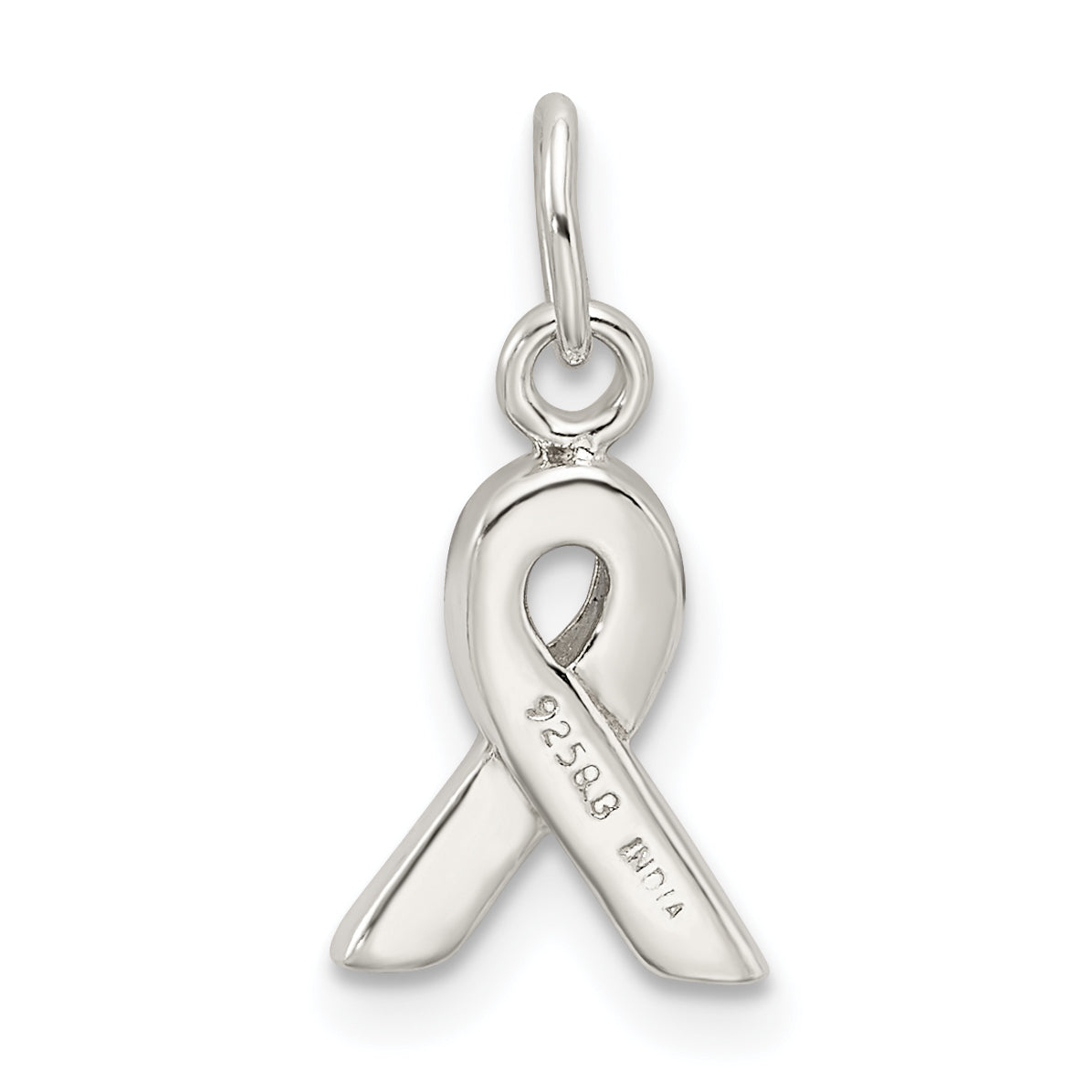 Sterling Silver White Enameled Awareness Charm