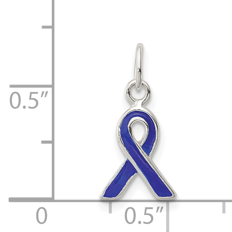 Sterling Silver Blue Enameled Awareness Charm