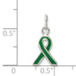 Sterling Silver Green Enameled Awareness Charm