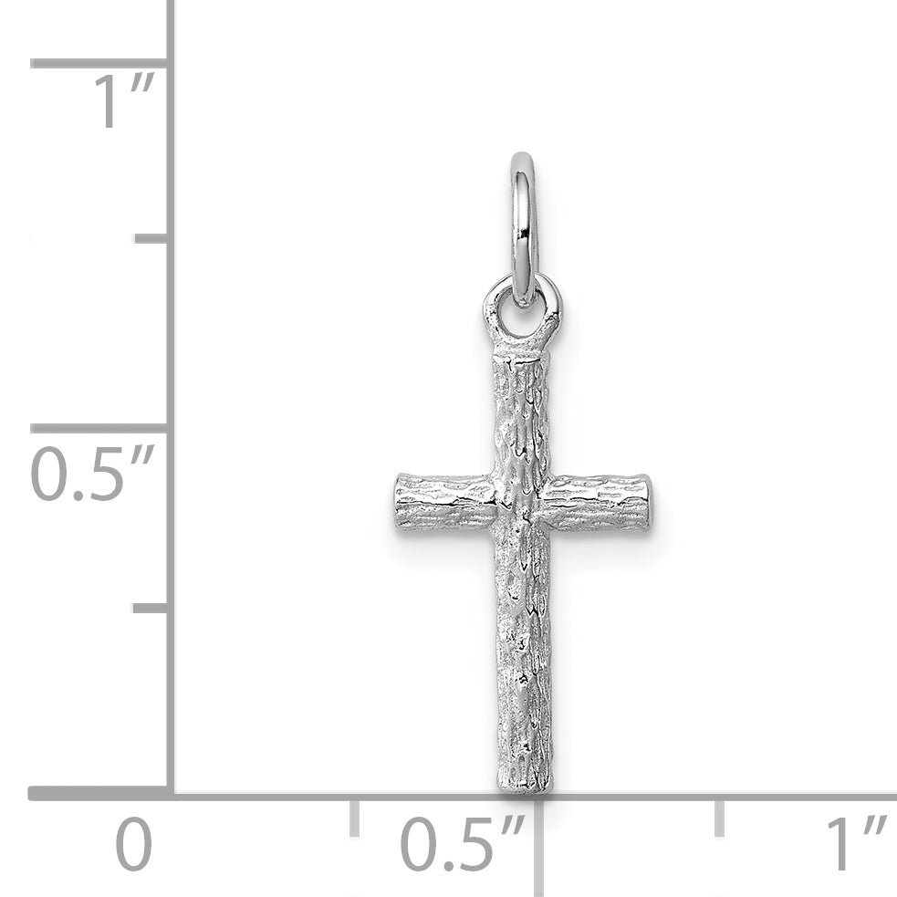 Sterling Silver Rhodium Plated Cross Pendant