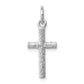 Sterling Silver Rhodium Plated Cross Pendant