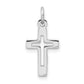 Sterling Silver Rhodium-Plated Cross Pendant