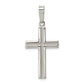 Sterling Silver Polished And Matte Finish Cross Pendant