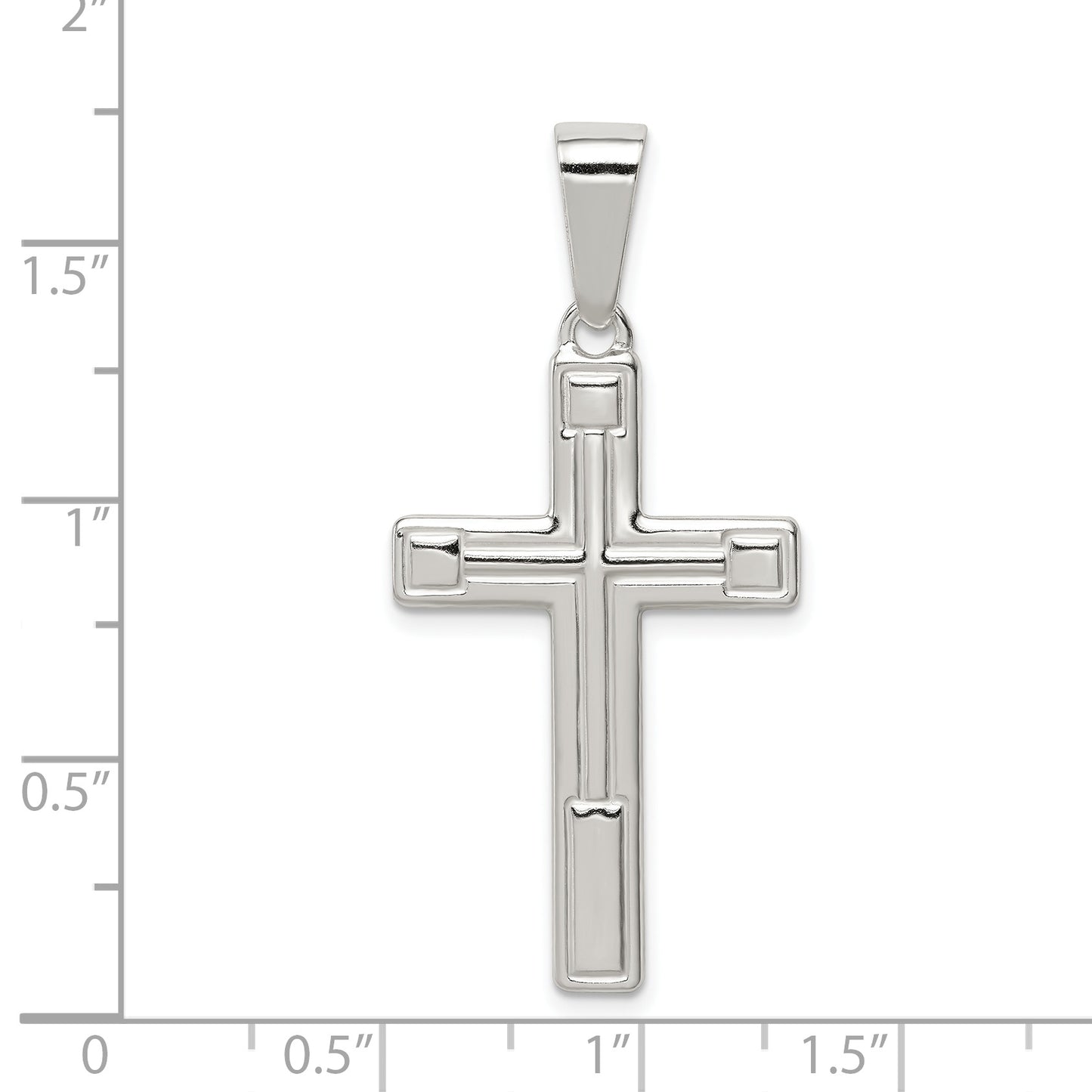 Sterling Silver Polished Cross Pendant