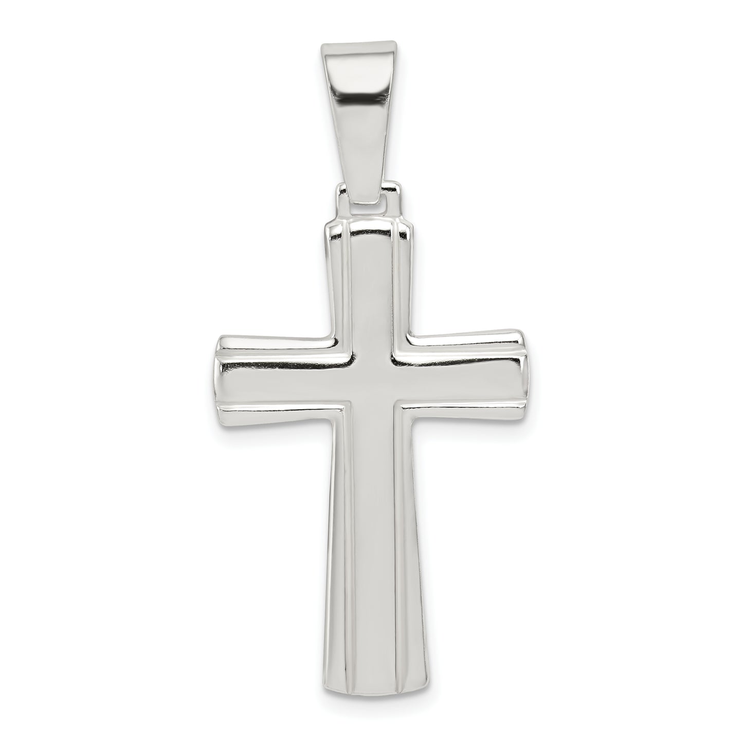 Sterling Silver Polished Cross Pendant