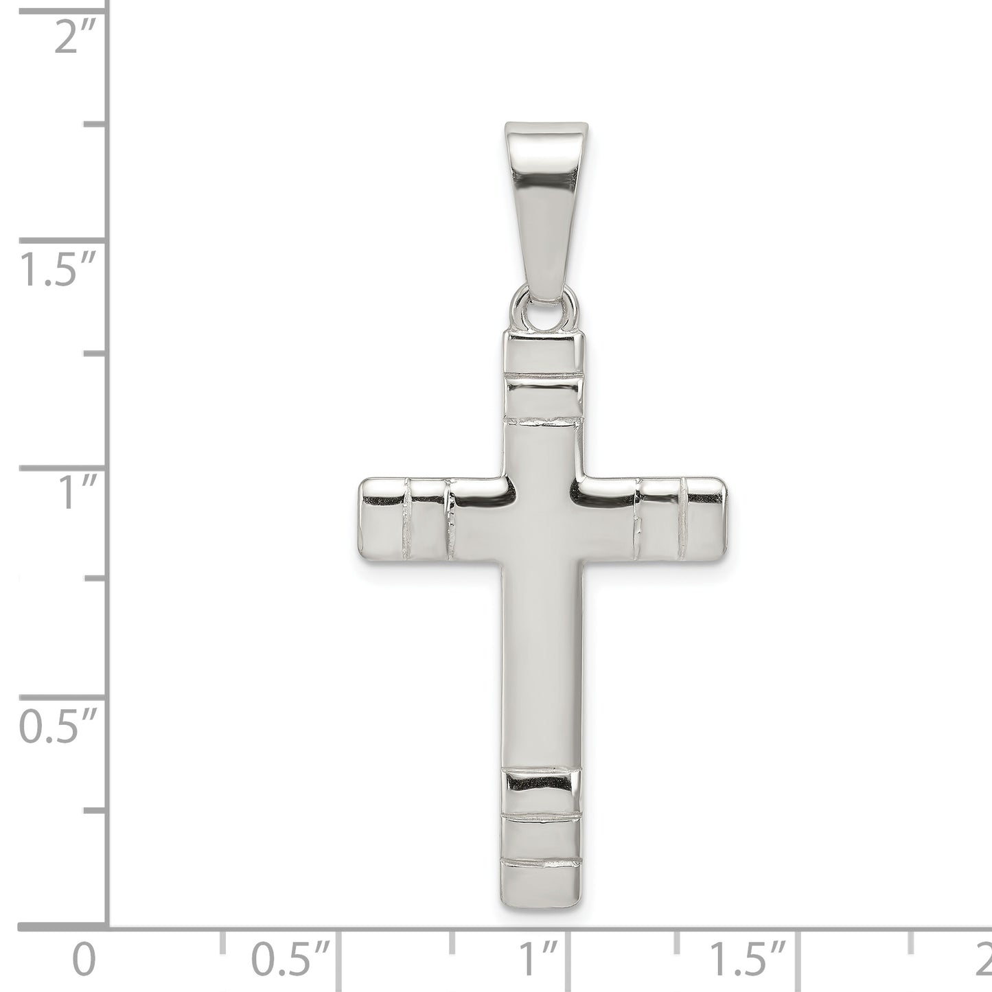 Sterling Silver Polished Cross Pendant