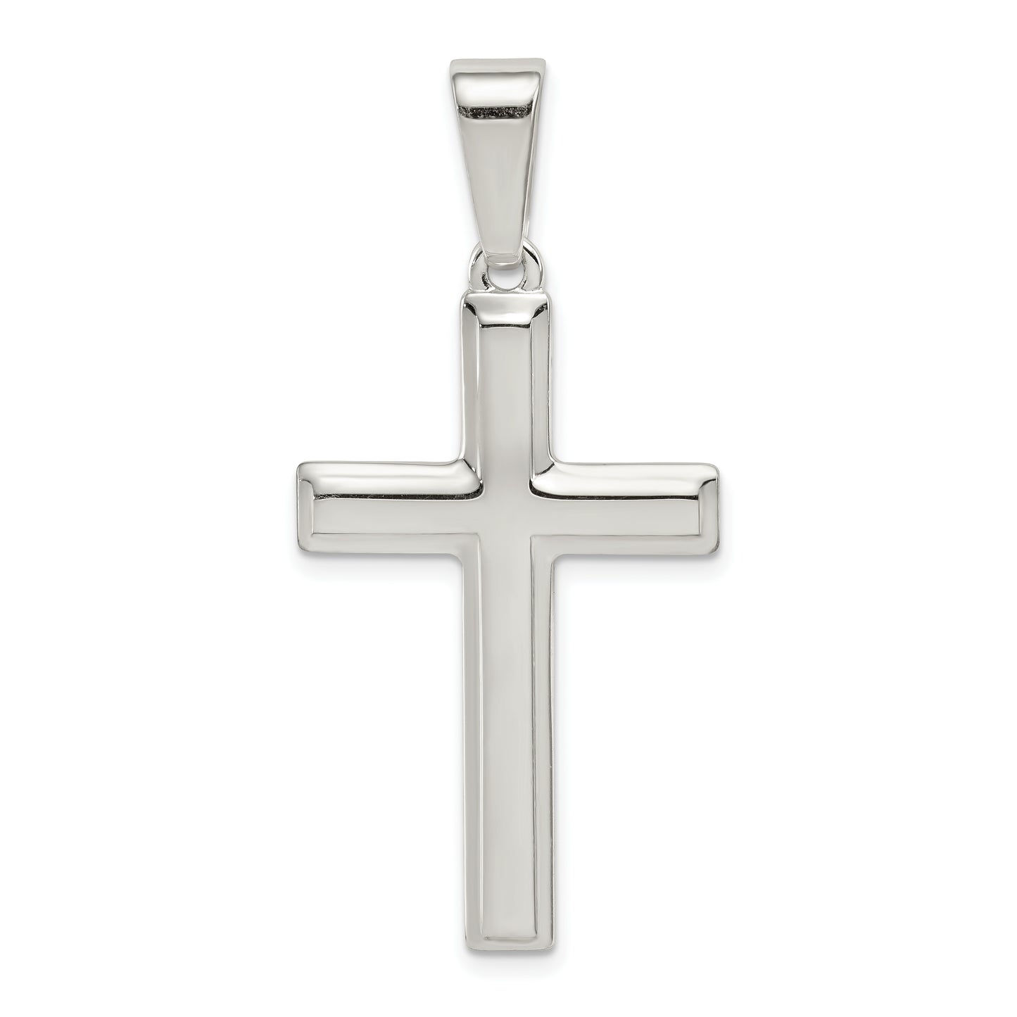 Sterling Silver Polished Cross Pendant